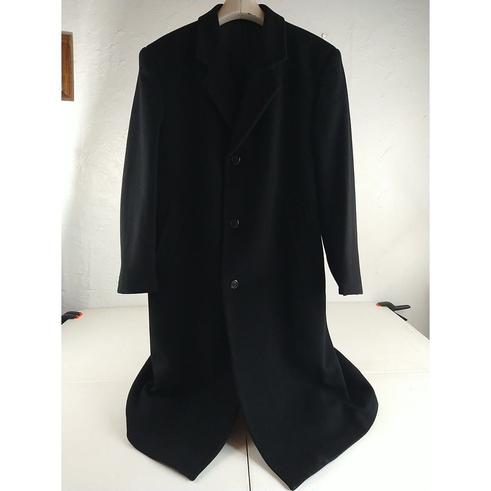 Zylos George Machado Coat Men Black Evening Wool Blend Msmnts In Description